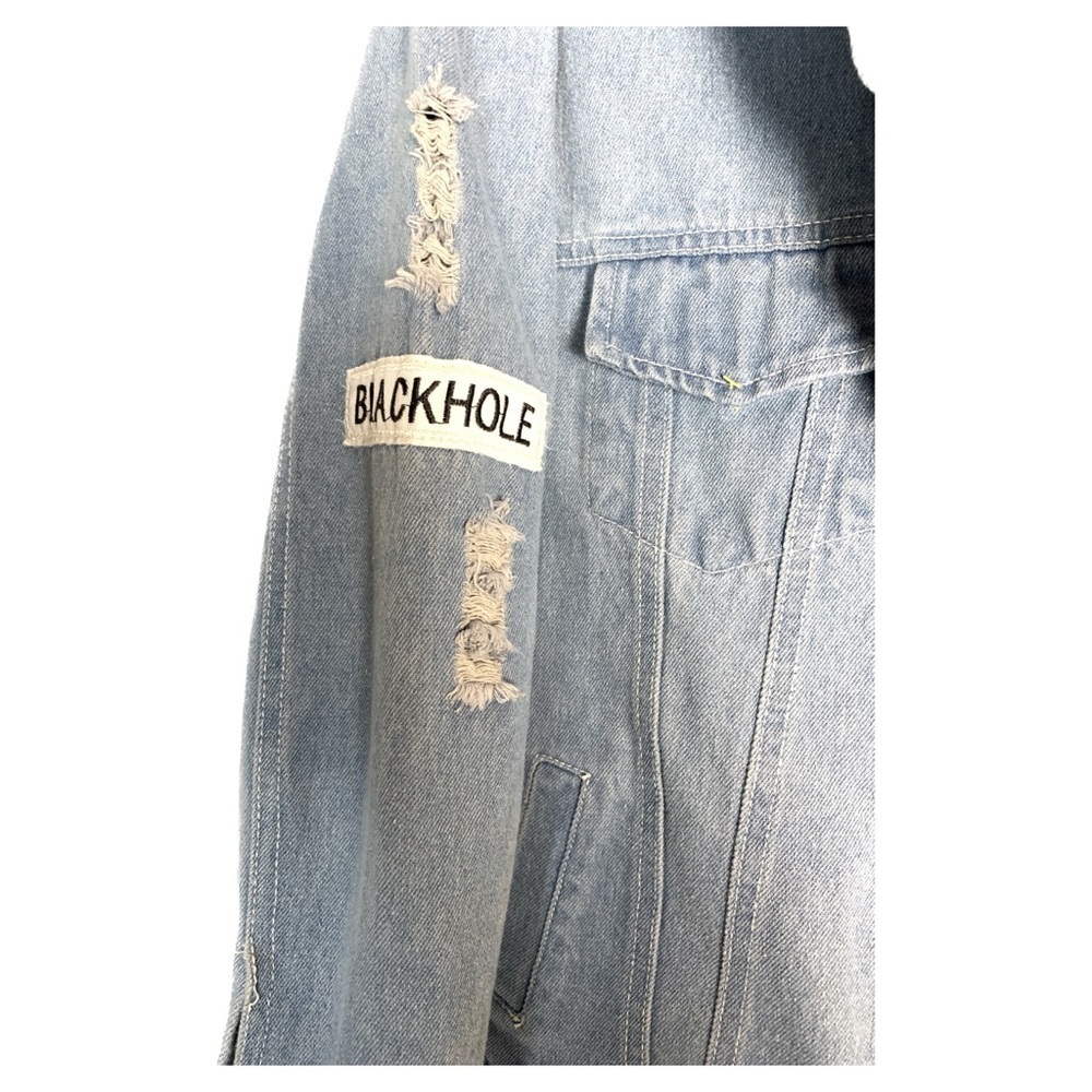 Sold - KAWAII NATION BTS K-POP Where Is My Mind Patch Distressed Denim Jacket - Picture 12 of 13